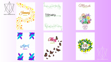 Load image into Gallery viewer, Six Month Bundle | January to June | Themed Journal Spread | Bullet Journal | The Vault Binder