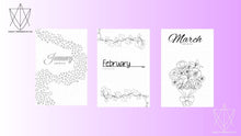 Load image into Gallery viewer, Three Month Bundle | January to March | Themed Journal Spread | Bullet Journal | The Vault Binder
