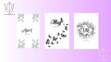 Load image into Gallery viewer, Three Month Bundle | April to June | Themed Journal Spread | Bullet Journal | The Vault Binder