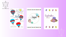 Load image into Gallery viewer, Three Month Bundle | July to September | Themed Journal Spread | Bullet Journal | The Vault Binder