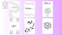 Load image into Gallery viewer, Six Month Bundle | January to June | Themed Journal Spread | Bullet Journal | The Vault Binder