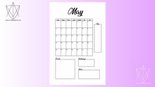 Load image into Gallery viewer, Planner Spreads | Monthly and Weekly Planner | Bullet Journal Spreads | The Vault Binder