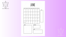 Load image into Gallery viewer, Planner Spreads | Monthly and Weekly Planner | Bullet Journal Spreads | The Vault Binder