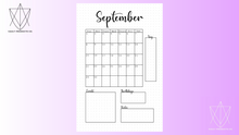Load image into Gallery viewer, Planner Spreads | Monthly and Weekly Planner | Bullet Journal Spreads | The Vault Binder
