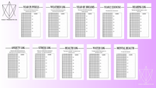 Load image into Gallery viewer, Yearly Trackers | Bullet Journal Spread | The Vault Binder
